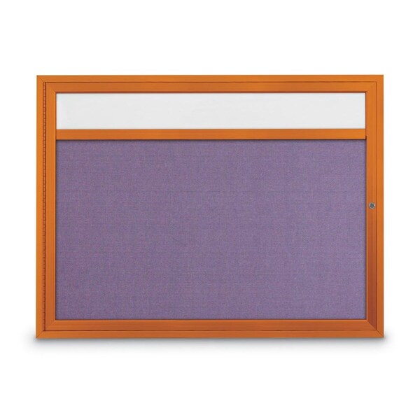 Slim Enclosed Corkboard, 30"x36", Bronze Alum Frame/Pearl